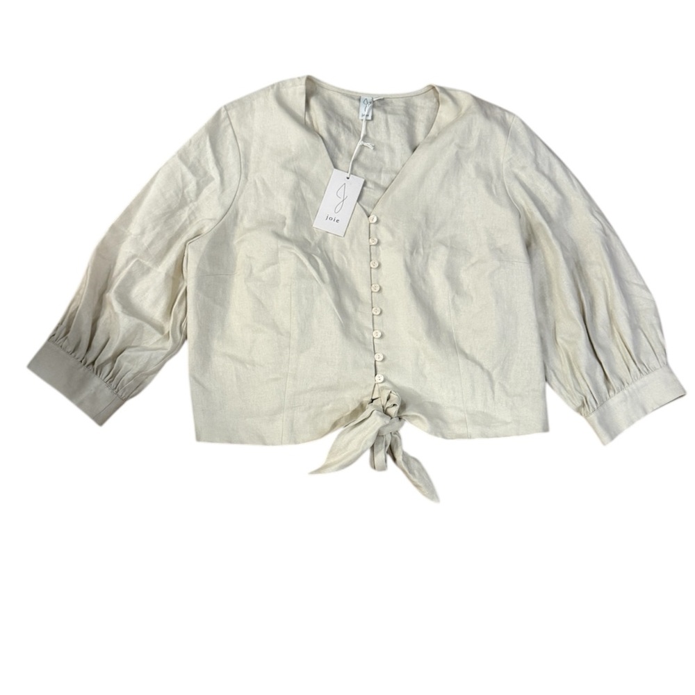 Joie Cream V-Neck Blouse